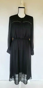 DKNY Women's Studded Midi Dress in Black Size Small New MSRP $129 - Picture 1 of 12