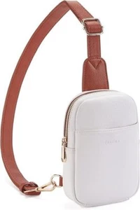 Telena Small Sling Bag for Women Leather Crossbody Fanny Packs Chest Bag - Picture 1 of 3