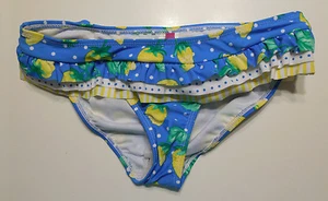 Ladies Op Blue & Yellow Ruffled Fruit Binkini Swim Bottom Jrs Size M - Picture 1 of 2