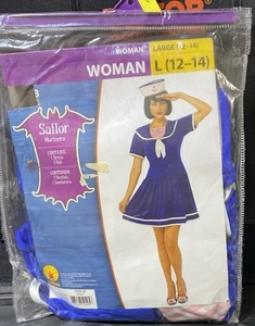 Disfraz de Capitanes Mate Azul Marinero Mujer Vestido Azul Marino Grande Mar Dama Capitán Conjunto - Imagen 1 de 3