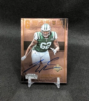 2015 Contenders Leonard Williams DRAFT CLASS /15 ON CARD AUTO GOLD SSP RC #DC-LW - Image 1 of 4