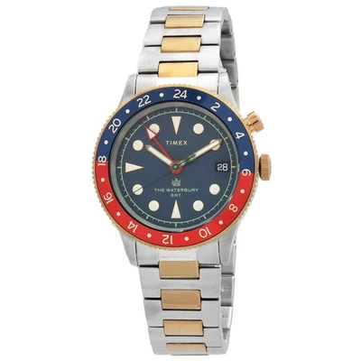 Reloj para hombre Timex Waterbury GMT cuarzo esfera azul TW2U90600VQ Foto 1 de 3