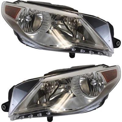 Fit For Volkswagen Passat CC 2009-10 Headlight Set With Bulb 2Pc Foto 1 de 4