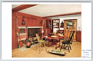 Postcard New England Kitchen DuPont Winterthur Museum Delaware - Picture 1 of 2
