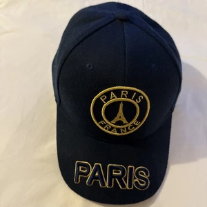 Paris France One Size fits All Hat Navy Blue Adjustable NEW - Picture 1 of 7