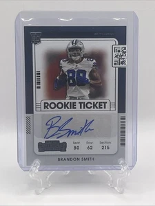 Boleto de novato Panini Contenders 2021 Brandon Smith novato automático Dallas Cowboys radiocontrol - Imagen 1 de 4