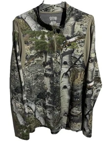 EHG Elite Mossy Oak Sz XL Camo Hunting 1/4 Zip Shirt Mens Birch Trees - Picture 1 of 10