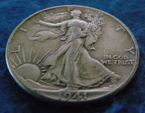 1941-P 1941P Walking Liberty 90% P MEDIO DÓLAR DE PLATA 50C centavos ¿Cincuenta XF? EF? - Imagen 1 de 6