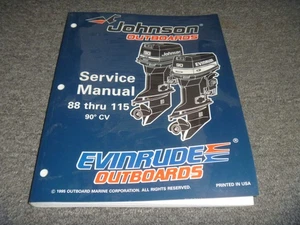 Johnson Evinrude 112 1995-1996 motor fueraborda E112TSXED manual de reparación de servicio xo - Imagen 1 de 8
