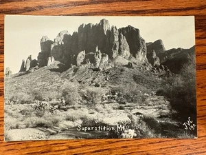 Foto postal vintage EKC B&W, Superstition Mountain Arizona JVC 18A, sin publicar - Imagen 1 de 2