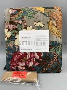 Pottery Barn Fasan Floral Baumwolle gefütterter Vorhang Multi 50" x 84" #Q9K - Bild 1 von 2
