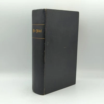 Antique 1902 German Die Bible Heilige Schrift American Bible Society Vintage - Image 1 of 4