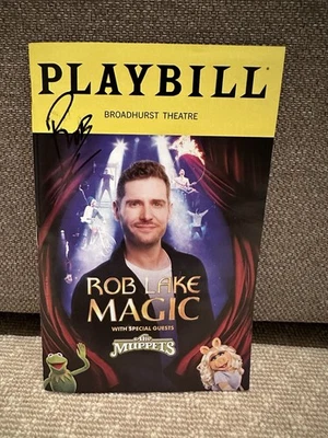 Rob Lake Ft. The Muppets On Broadway Signed Playbill - Image 1 of 3