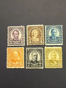 US Stamps Collection Scott #635-640-Mint MH With Gum - Picture 1 of 2