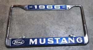 Vtg 1966 Ford Mustang License Plate Metal Frame Robert Brown California USA Made - Picture 1 of 3