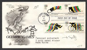 1972 Olympic Games ArtCraft First-Day Cover with Mark Spitz Personal Autograph - Picture 1 of 2