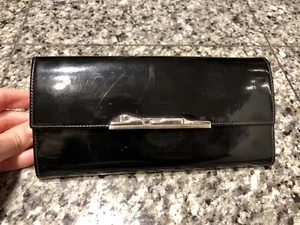 CARTIER Black Patent Leather Panther Wallet - Picture 1 of 8