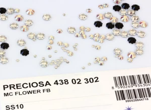 Genuine PRECIOSA Czech Crystal Flower No Hotfix Flat Backs & All Colors & Sizes - Imagen 1 de 5