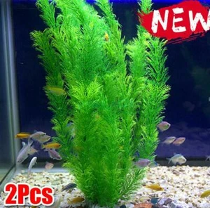 2x NEW 30cm Aquarium Large Artificial Ornament Fish Tank Water Plant Plastic AU - Picture 1 of 8