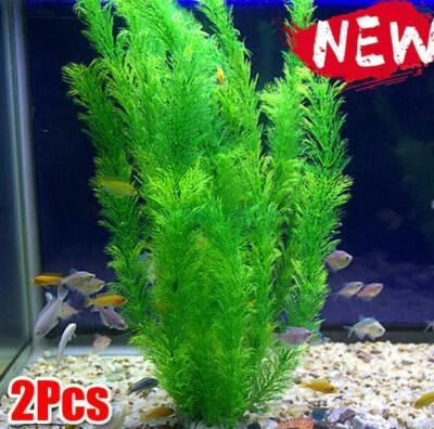 2x NEW 30cm Aquarium Large Artificial Ornament Fish Tank Water Plant Plastic AU - image 1 of 4