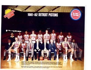 1981 1982 DETROIT PISTONS 8X10 TEAM PHOTO THOMAS   BASKETBALL NBA  - Picture 1 of 1