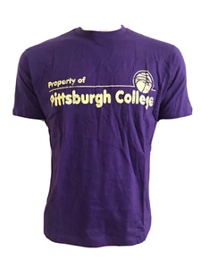 VINTAGE Y2K PURPLE COTTON RETRO PITTSBURGH COLLEGE SHORT SLEEVE TEE 2XL XXL NEW - Picture 1 of 7
