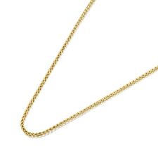 F.Hinds Women's 9ct Gold 1mm Wide Franco Chain - 22in
