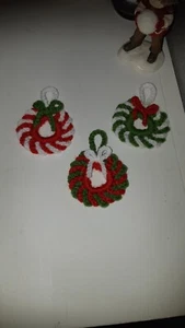 3 Stück gehäkelt Adventskranz Anhänger Geschenkanhänger Deko - Bild 1 von 3