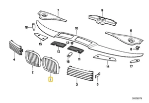 Grill left for BMW E-31 - Picture 1 of 1