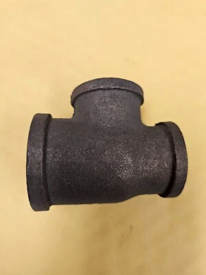 1" X 3/4" X 3/4" TEE CAST BRASS NPT Threaded MADE IN USA PIPE FITTING - Image 1 of 4