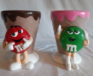 Conos de helado de colección vintage platos de cerámica cuencos M&MS - Imagen 1 de 7