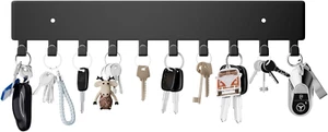 Key Holder for Wall, Key Hooks with 10 Hooks Wall Mounted Key Holder for Hallway - Picture 1 of 11