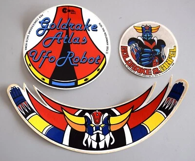 Sticker Goldrake Atlas Ufo Robot Grendizer Goldorak - vintage anni 70 - NUOVI - Immagine 1 di 4
