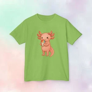Snowcone Axolotl Summer Kids Tee - Picture 1 of 8