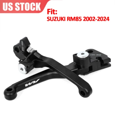 Kits de alavancas de freio de embreagem pivô off-road preto logotipo RM para SUZUKI RM 85 2002-2024 - Imagem 1 de 4
