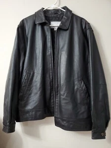 WILSONS M. Julian LEATHER Biker JACKET Men's Size XL Black - Picture 1 of 12