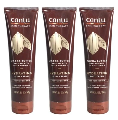 CANTU SKIN THERAPY Hydrating Cocoa Butter Body Cream 240g For Dry Skin - 3 PACK - Image 1 of 3