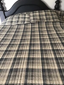 New Cotton Quilt & Shams Set King Plaid Woolrich Beige Tones - Picture 1 of 9