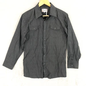 Ace of Diamond USA Youth Size 18 Western Snap Up Shirt Long Sleeve Cowboy Gray - Picture 1 of 11