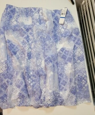 Alfred Dunner Women’s Skirt Size XL Never Better Periwinkle Pretty NWTs  - Image 1 of 4