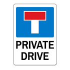 Private Drive METAL SIGN No Through Road Dead End A5  Private Property Road