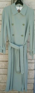NWT Authentic BURBERRY LONDON seafoam Dover trench coat 10 UK - Picture 1 of 12