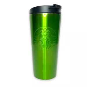 Starbucks Green Stainless Steal Tumbler with Embossed Siren Logo 16 fl oz - Picture 1 of 8