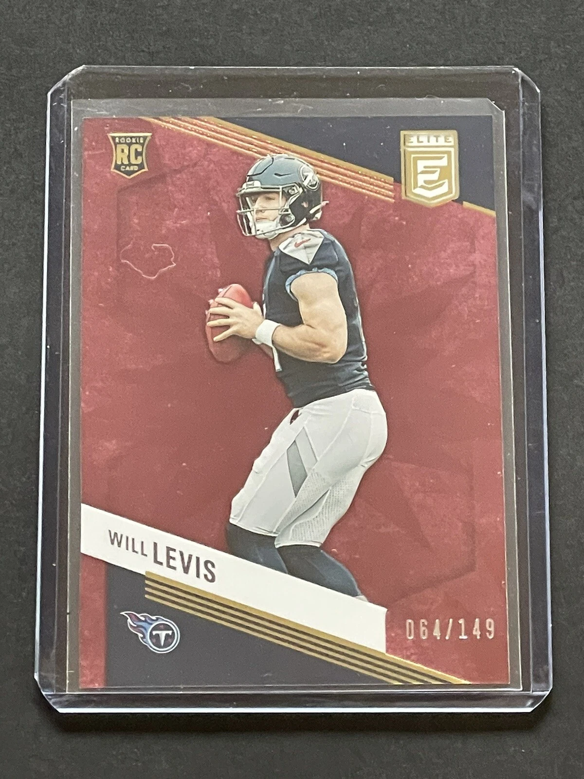WILL LEVIS /149 MINT TITANS QB MAROON ROOKIE CARD #197 RC SP 2023 DONRUSS ELITE