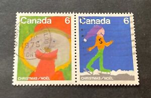 Canada 1977 Christmas Noel - 2 used stamps - Michel No. 610, 611