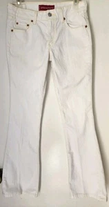 Vintage Levi's 518 Super Low Stretch Bootcut Jeans weiß Y2K Damengröße 5M JR - Bild 1 von 6