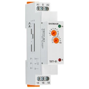 Multi-Function Time Relay, 16A/AC250V, Delay ON SPDT, DIN Rail Mounting Timer... - Picture 1 of 7
