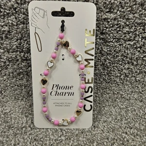 Case-Mate Téléphone Charm Perlé Sangle Coeur Perle Accessoire pour Toutes les Étuis Téléphone - Photo 1 sur 5