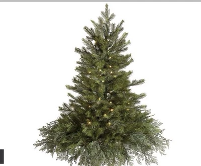 Grandin Road 人造云杉松树 42 英寸迷你灯电池计时器底部溢出 — 第 1/4 张图片