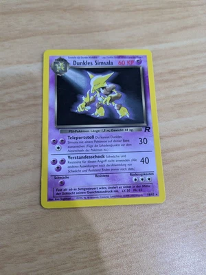 MP Dark Alakazam Dunkles Simsala 18/82 German Team Rocket Pokemon Non Holo - Image 1 of 4